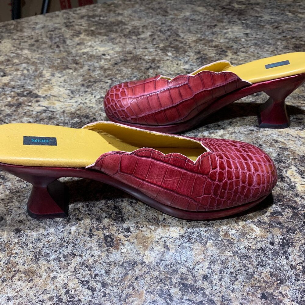 Red Mere heels, size 8 with a 3 inch heel